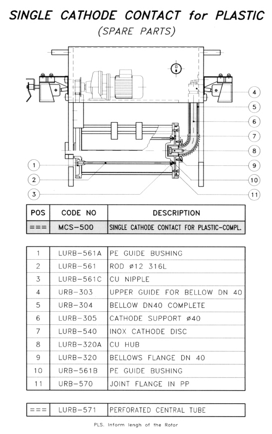 SIngle Cathode Contact for Plastic, Click to Return to Menu